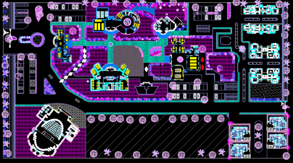 Master Plan DWG: Free Download of Institutional/Resort Campus Layout + AutoCAD Tutorial